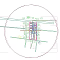 Modern Industrial Factory Exterior With Steel Structure Green Area And Bridge