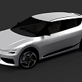 Modern White Sporty Car Featuring Streamlined Body Sleek Exterior And Alloy Wheels