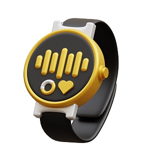 Modern sports watch cartoon sports watch smart device 3d model