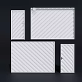 White Sliding Doors With Diagonal Pattern For Interior Home Use In Various Sizes