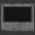 Modern Outdoor Wooden Furniture With Flat Roof Side Windows and Square Base