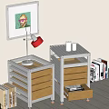 Modern Entryway Side Cabinet With Wooden Drawers Metal Frame And Storage Space