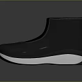 Black High Top Shoes With White Soles And Modern Sleek Design