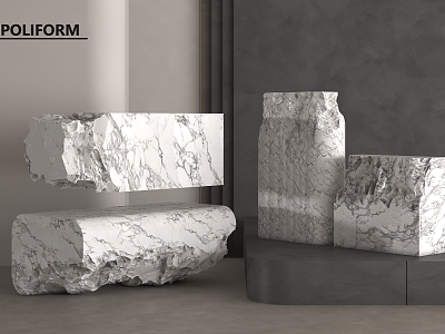 Stone Broken Stone Front Desk Stone Countertop Landscape Stone 3d model