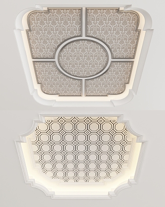 European-style ceiling 3d model