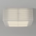 Modern Square Ceiling Light With Layered Stripes And White Finish
