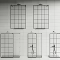 Shower Sauna Design With Multiple Compartments And Structural Line Drawings 3d model
