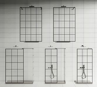 Modern shower room 3d model