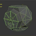 Gray Polyhedral Mechanical Equipment With Circular Components And Industrial Structure