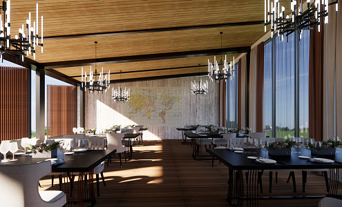 Modern Restaurant 3d model