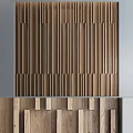 Modern Wooden Wall Paneling With Vertical Slats And Natural Wood Texture