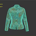 Colorful Patchwork Coat With Geometric Patterns Stand Collar And Buttons Design