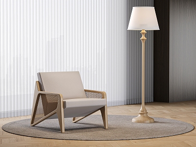 Modern Cream Single Chair model