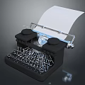 modern typewriter old typewriter antique typewriter classical typewriter 3d model