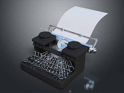 modern typewriter old typewriter antique typewriter classical typewriter 3d model