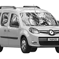 Renault Small Van With Roof Rack And Multiple Doors Silver Exterior For City Use