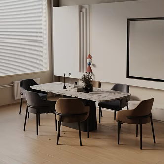 Modern table combination 3d model