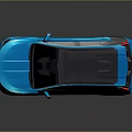 Sleek Blue SUV With Black Roof Modern Design And Alloy Wheels