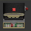 Classic Slot Machine With Coin Slot Lever Game Screen And Control Buttons