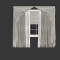Elegant Beige Layered Curtains With Sheer Panels And Window Valance Design