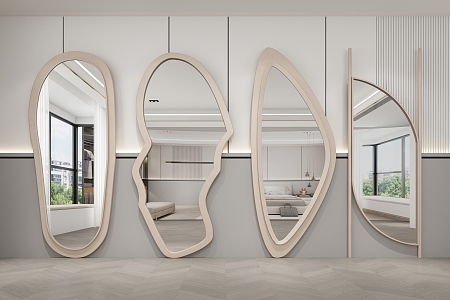 Modern full-length mirror 3d model