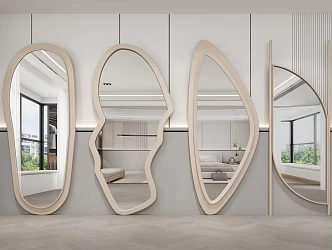 Modern full-length mirror 3d model