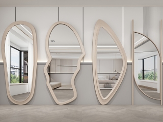 Modern full-length mirror 3d model