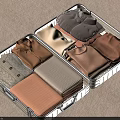 Neatly Folded Clothing Items In Open Suitcase With Soft Color Tones And Various Styles