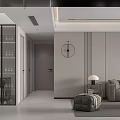 Modern Minimalist Open Concept Living And Dining Room With Elegant Neutral Tone Residential Interior Design