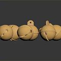 Multiple Round Yellow Decorative Bells As Household Items For Home Decoration