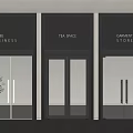 Modern Commercial Double Doors for Coffee Tea Garment Store Entrances
