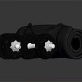 Black Rolled Up Yoga Mat And Dumbbells For Home Fitness Equipment