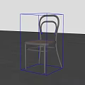 Modern Black Frame Leisure Chair With Woven Rattan Seat For Indoor Living Space