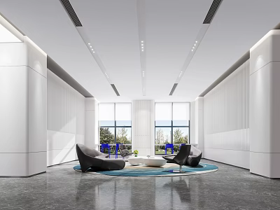 Modern reception area 3d model
