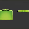 Green Dustpan and Blue Brush with Yellow Top Handles for Home Cleaning Tools
