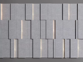 Modern background wall background wall rock background wall decorative wall 3d model