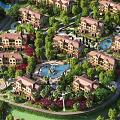 Aerial Planning of Residential Area with Forest and Water Bodies Organized Layout