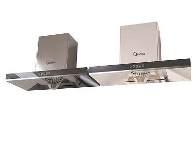 Midea Kitchen Hoods As Essential Kitchen Appliances With Stainless Steel Design And LED Lights 3d model
