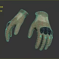 Beige Daily Use Gloves With Black Palm Reinforcement And Comfortable Finger Design