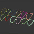 Stylish Gold Circular Clothing Accessories With Chain Link Designs For Fashion Outfits