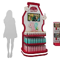Super Wings Themed Display Stand With Milk Bottle Products And Stationery Items