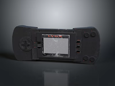 LYNX Retro Handheld Game Console With Controller Buttons Direction Pad And Screen 3d model