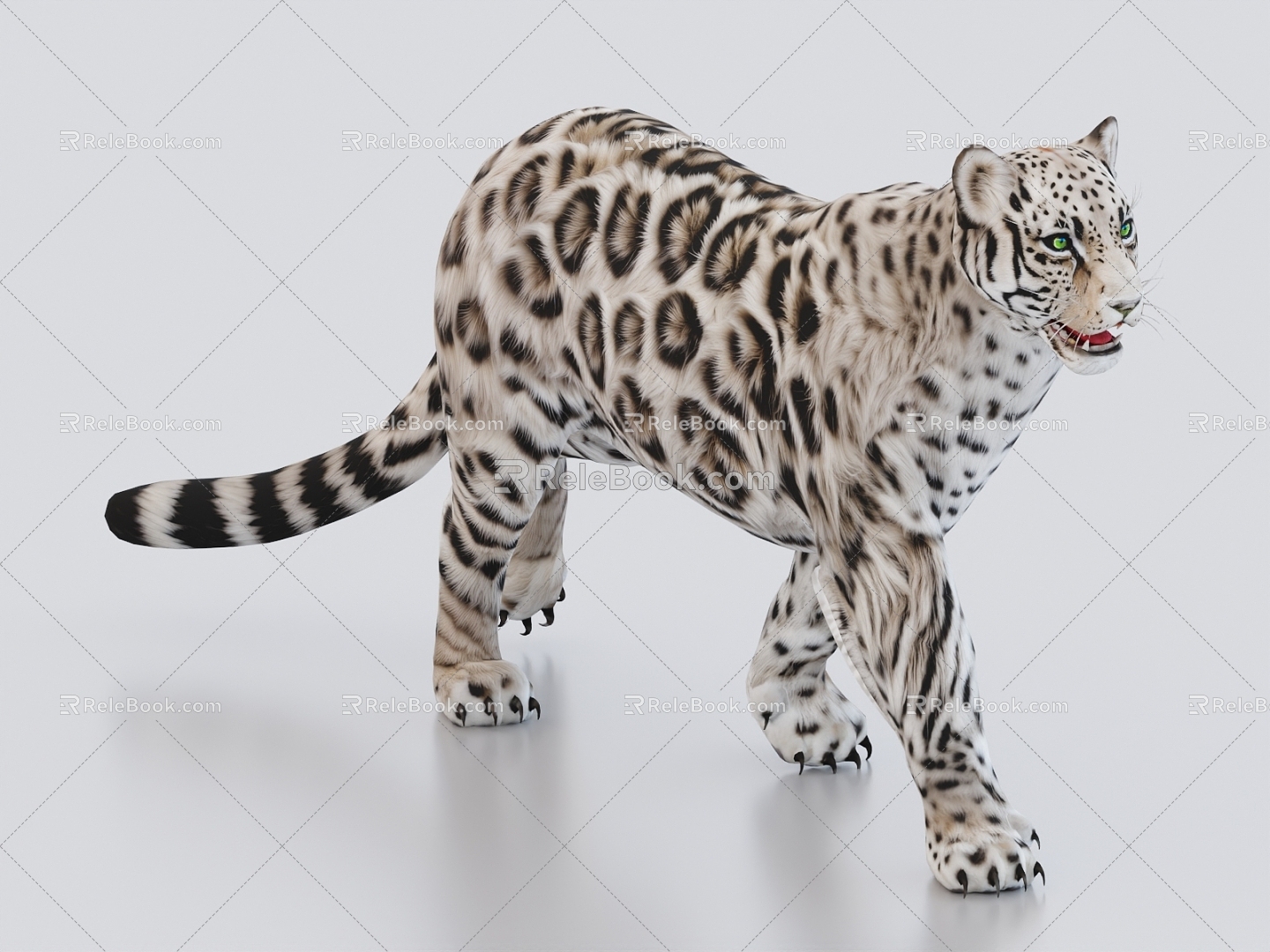 snow leopard leopard leopard animal 3d model