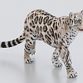 snow leopard leopard leopard animal 3d model