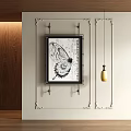 Abstract Painting With Butterfly Pattern In Ornate Frame For Home Wall Art Decor