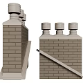 Hardware Tools Various Chimney Models Featuring Brick And Metal Construction Designs 3d model