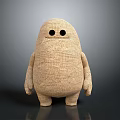 Cute Potato Shaped Beige Textile Doll Soft Stuffed Toy for Daily Use