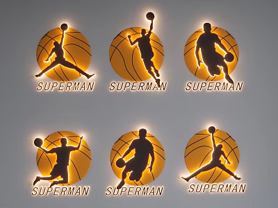 Modern NBA Wall Decoration Pendant 3d model