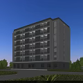 Modern Multi Storey Industrial Factory Building With Large Windows And Green Surroundings