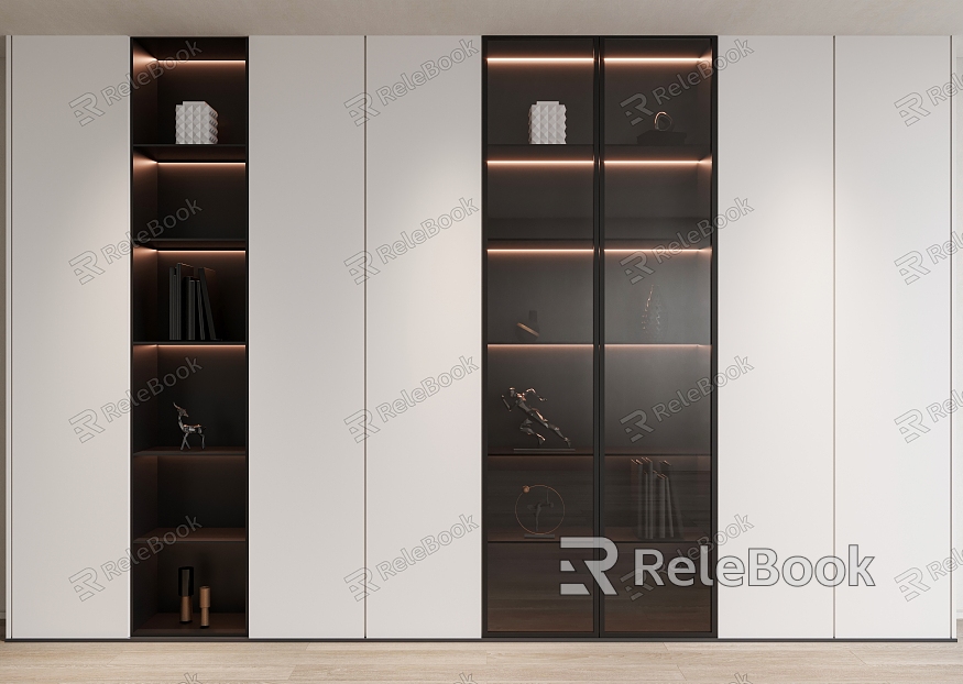 Modern Bookcase Decorative Cabinet model